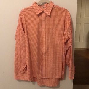 Orange striped dress shirt
